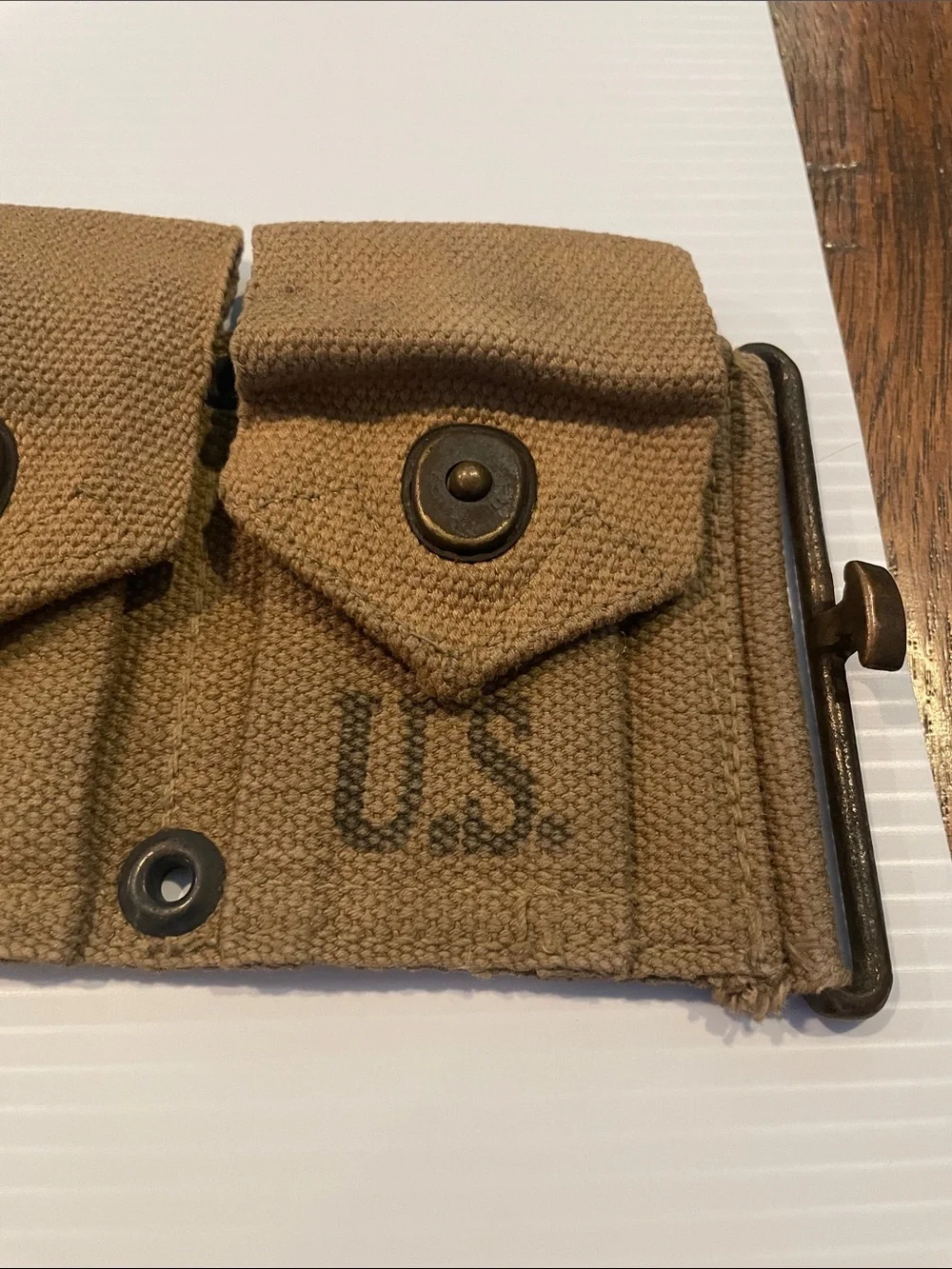Vintage WW11 US Army Boyt 42 Cartridge Belt and Dressing Pouch